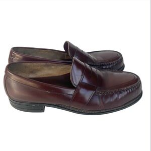 Lehigh Steel Toe Safety Loafers Men’s 9.5 – Burgundy Leather Penny Slip-On Work